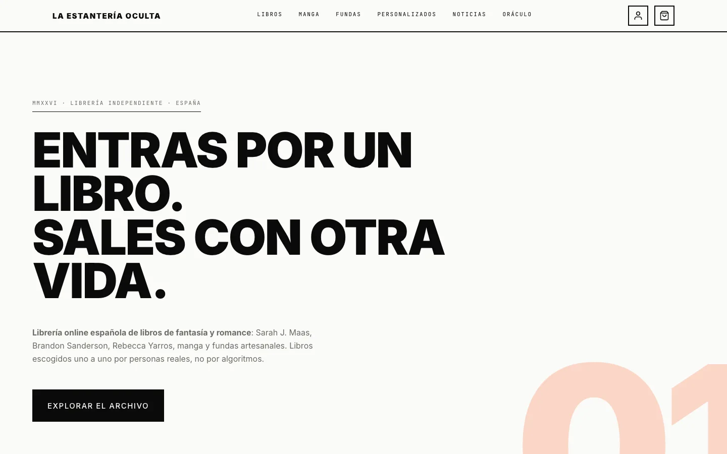 Captura de la web de La Estantería Oculta